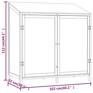 Capanno da Giardino 102x52x112 cm in Legno Massello di Abete 152182