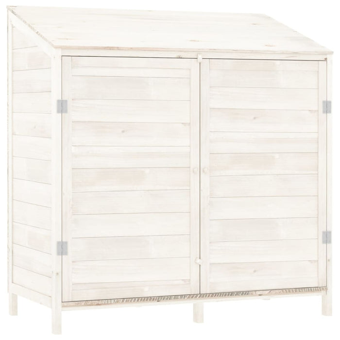 Capanno da Giardino Bianco 102x52x112cm Legno Massello di Abete cod mxl 39996