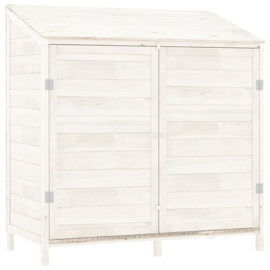 Capanno da Giardino Bianco 102x52x112cm Legno Massello di Abete 152183