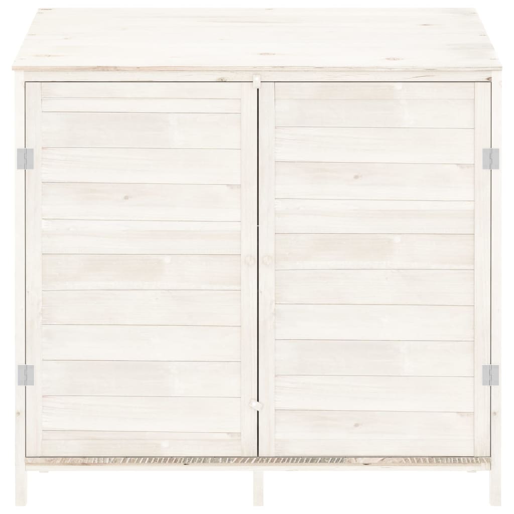 Capanno da Giardino Bianco 102x52x112cm Legno Massello di Abete cod mxl 39996