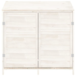 Capanno da Giardino Bianco 102x52x112cm Legno Massello di Abete cod mxl 39996