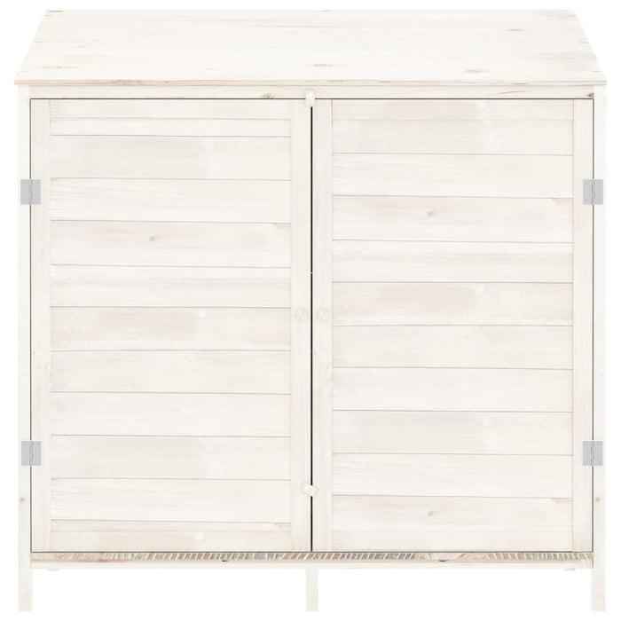 Capanno da Giardino Bianco 102x52x112cm Legno Massello di Abete cod mxl 39996