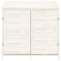 Capanno da Giardino Bianco 102x52x112cm Legno Massello di Abete 152183