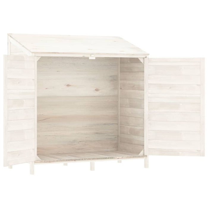 Capanno da Giardino Bianco 102x52x112cm Legno Massello di Abete 152183