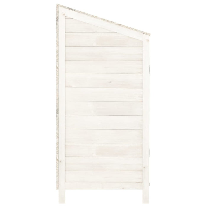 Capanno da Giardino Bianco 102x52x112cm Legno Massello di Abete cod mxl 39996