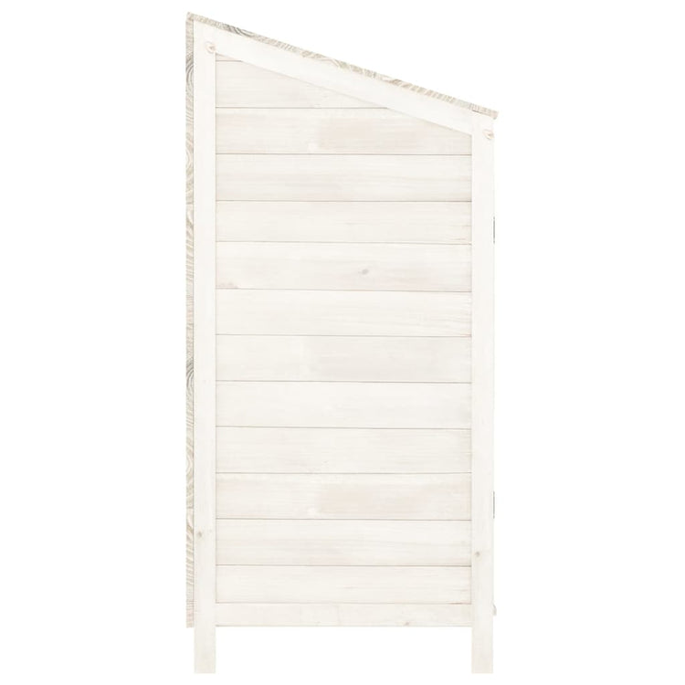 Capanno da Giardino Bianco 102x52x112cm Legno Massello di Abete cod mxl 39996