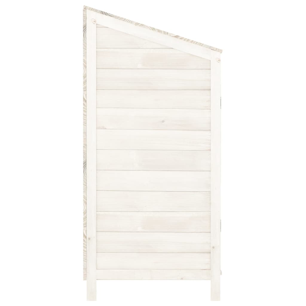 Capanno da Giardino Bianco 102x52x112cm Legno Massello di Abete 152183