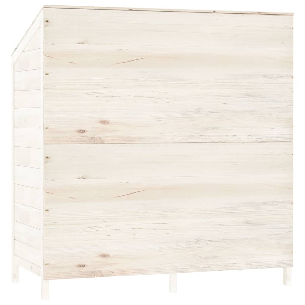 Capanno da Giardino Bianco 102x52x112cm Legno Massello di Abete cod mxl 39996