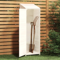 Capanno da Giardino Bianco 55x52x174,5 cm Legno Massello Abete cod mxl 65814