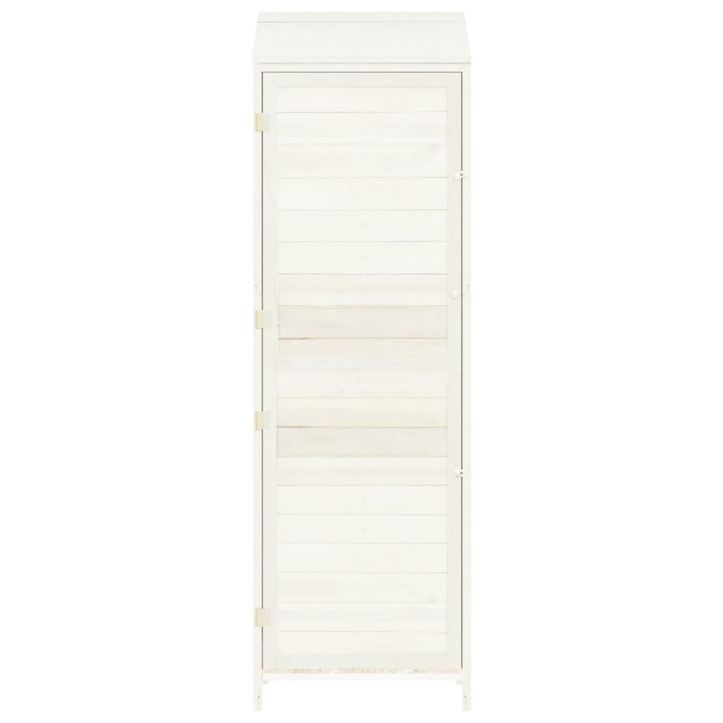 Capanno da Giardino Bianco 55x52x174,5 cm Legno Massello Abete 152187