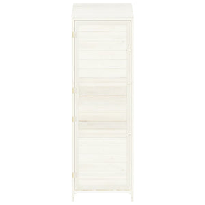 Capanno da Giardino Bianco 55x52x174,5 cm Legno Massello Abete 152187