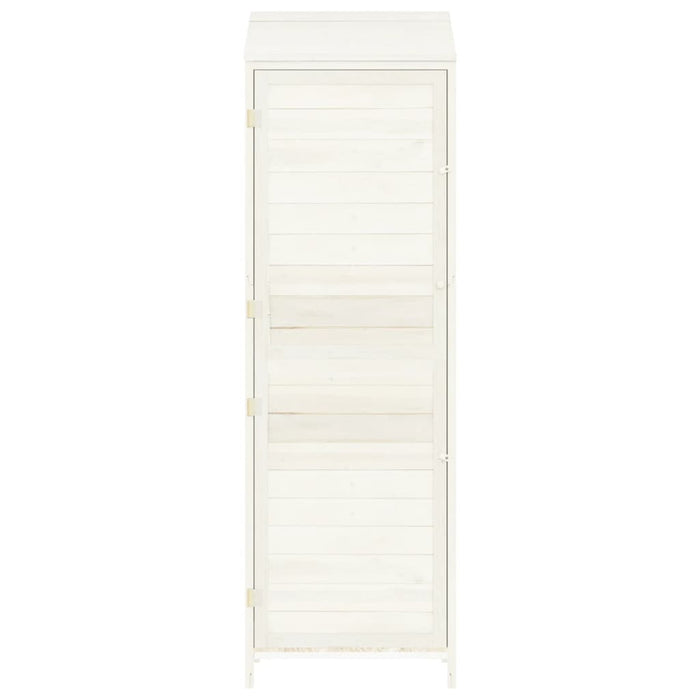 Capanno da Giardino Bianco 55x52x174,5 cm Legno Massello Abete 152187