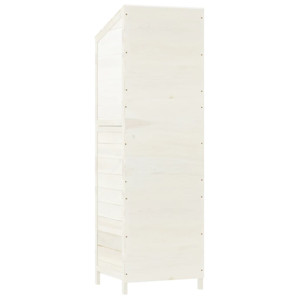 Capanno da Giardino Bianco 55x52x174,5 cm Legno Massello Abete 152187