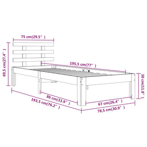 Giroletto in Legno Massello 75x190 cm Small Single 814714