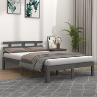 Giroletto Grigio in Legno Massello 150x200 cm 5FT King Size cod mxl 31705