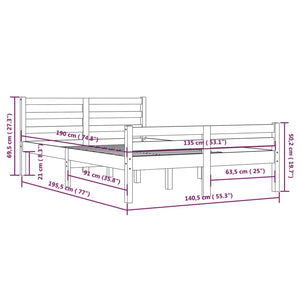 Giroletto in Legno Massello 135x190 cm 4FT6 Double cod mxl 53910