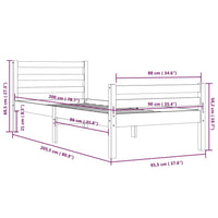 Giroletto in Legno Massello 90x200 cm cod mxl 64546