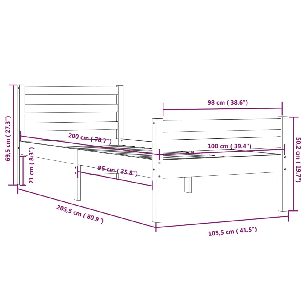 Giroletto Bianco in Legno Massello 100x200 cm cod mxl 57430