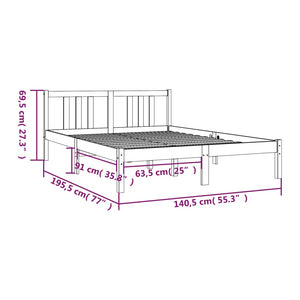 Giroletto Grigio in Legno Massello 135x190 cm 4FT6 Doppio cod mxl 53919