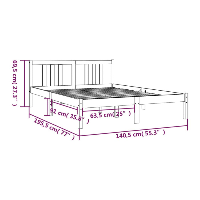 Giroletto Miele in Legno Massello 135x190 cm 4FT6 Doppio cod mxl 53920