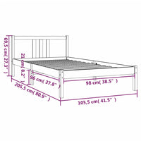 Giroletto in Legno Massello 100x200 cm 814874