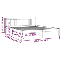 Giroletto in Legno Massello 160x200 cm 814894