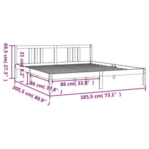 Giroletto Miele in Legno Massello 180x200 cm 6FT Super King 814902