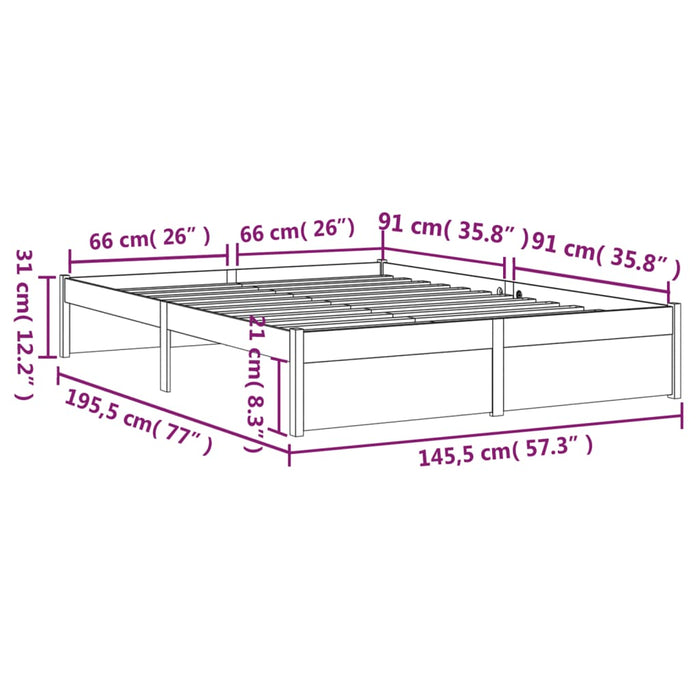 Giroletto in Legno Massello 140x190 cm 814929