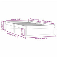 Giroletto in Legno Massello 100x200 cm 814939