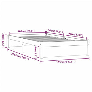 Giroletto in Legno Massello 100x200 cm 814939