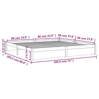 Giroletto Bianco in Legno Massello 180x200 cm 6FT Super King cod mxl 63909