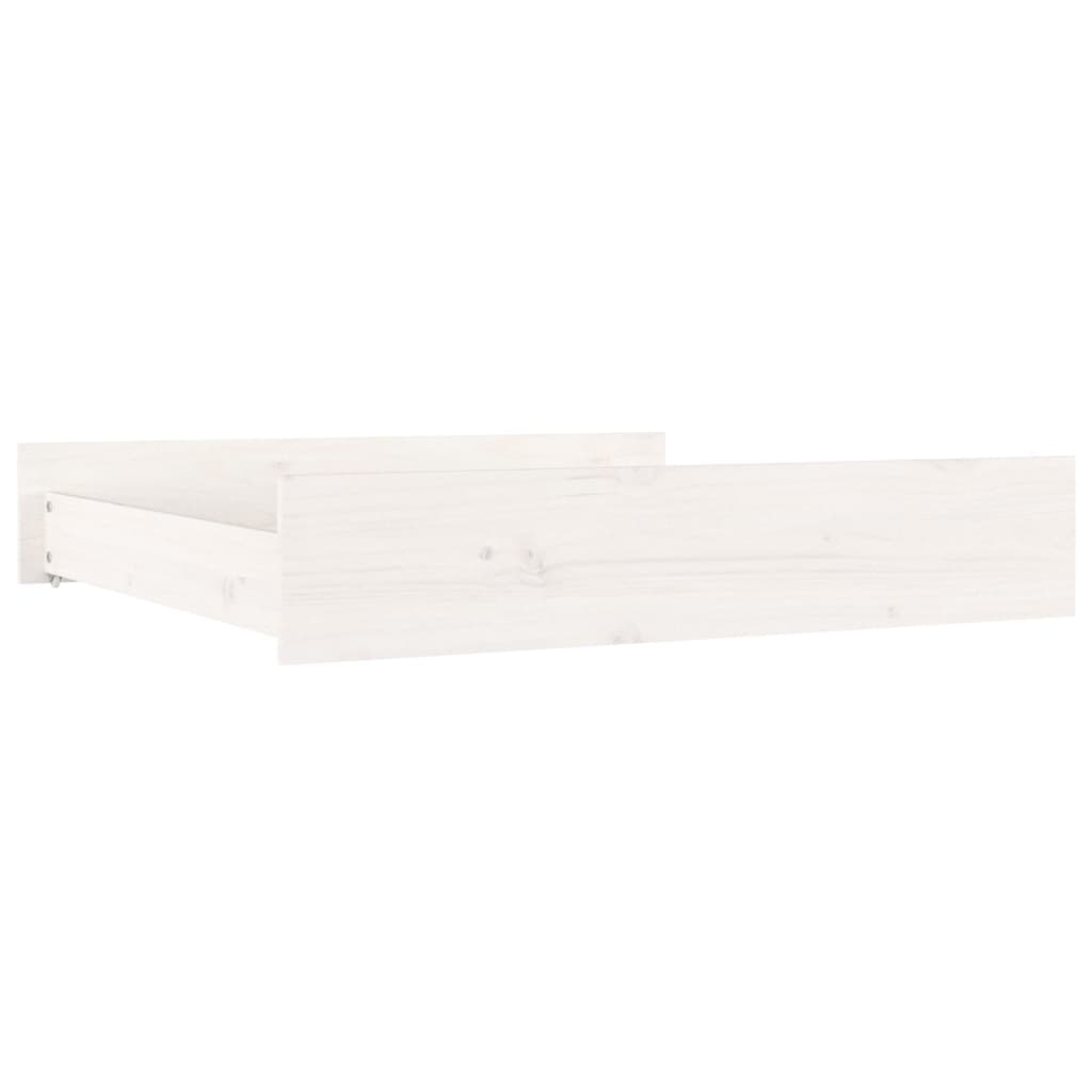 Cassetti per Letto 2 pz in Legno Massello di Pino Bianco cod mxl 71556