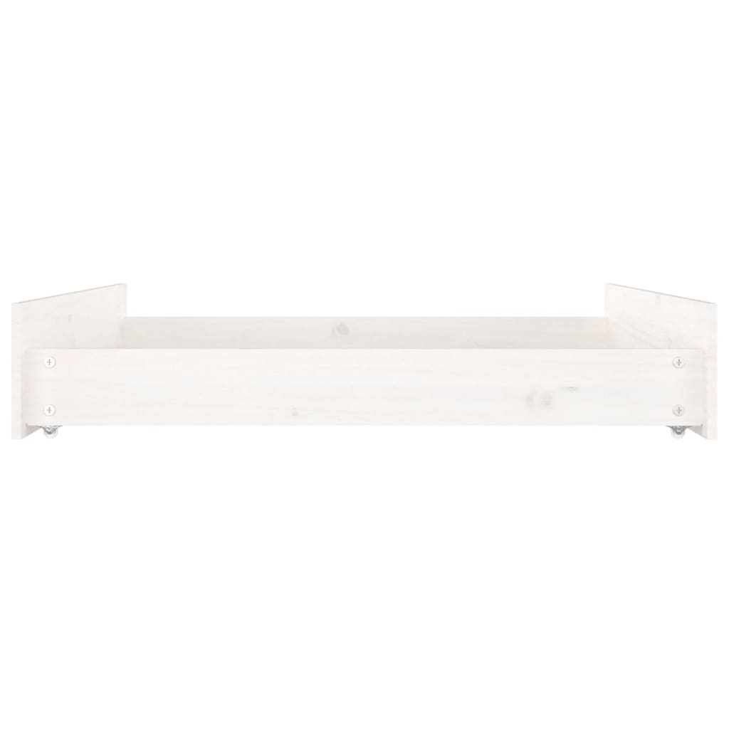 Cassetti per Letto 2 pz in Legno Massello di Pino Bianco cod mxl 71556