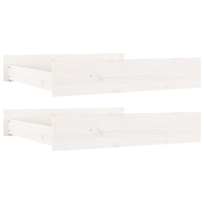 Cassetti per Letto 2 pz in Legno Massello di Pino Bianco cod mxl 78047