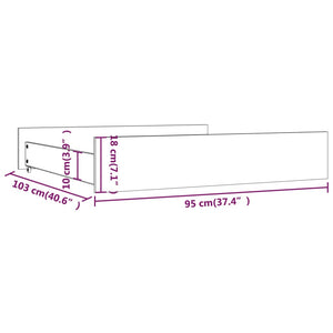 Cassetti per Letto 2 pz in Legno Massello di Pino Bianco cod mxl 78047