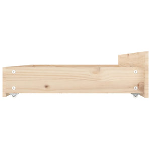 Cassettoni da Letto 4 pz in Legno Massello di Pino 814994