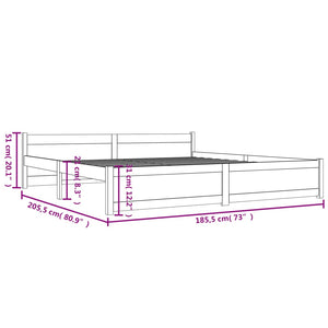 Giroletto Bianco in Legno Massello 180x200 cm Super King 815060