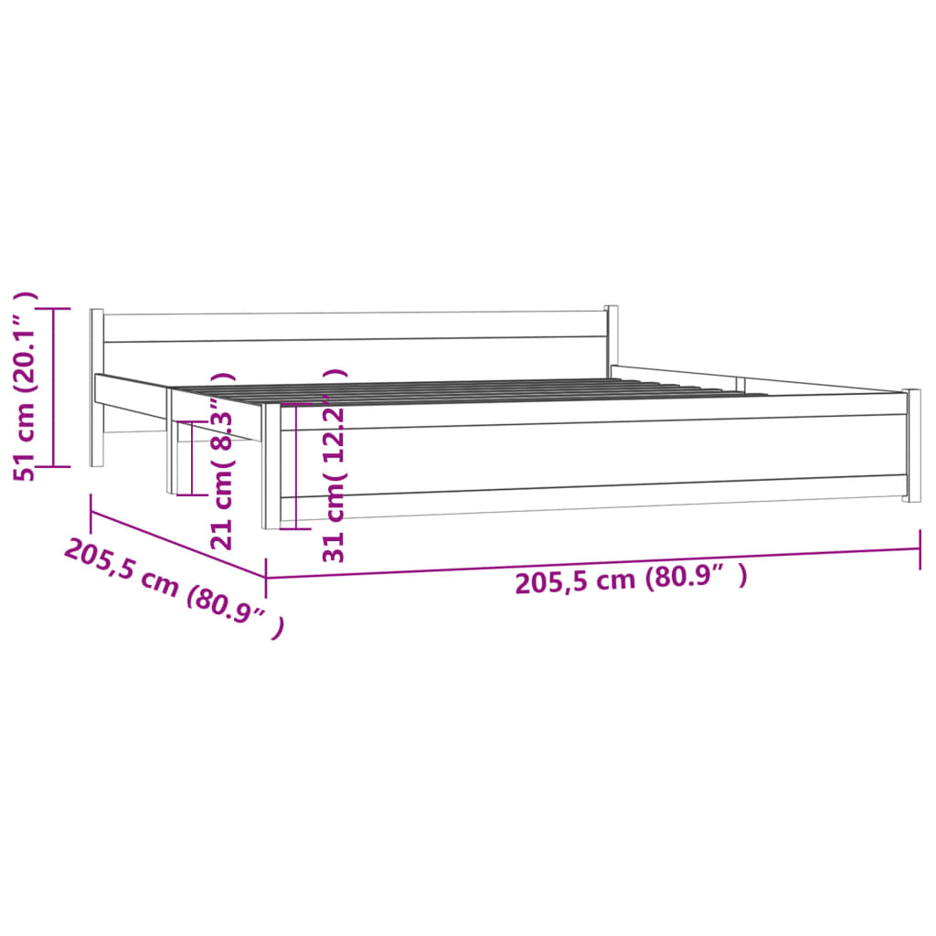 Giroletto Miele in Legno Massello 200x200 cm 815067