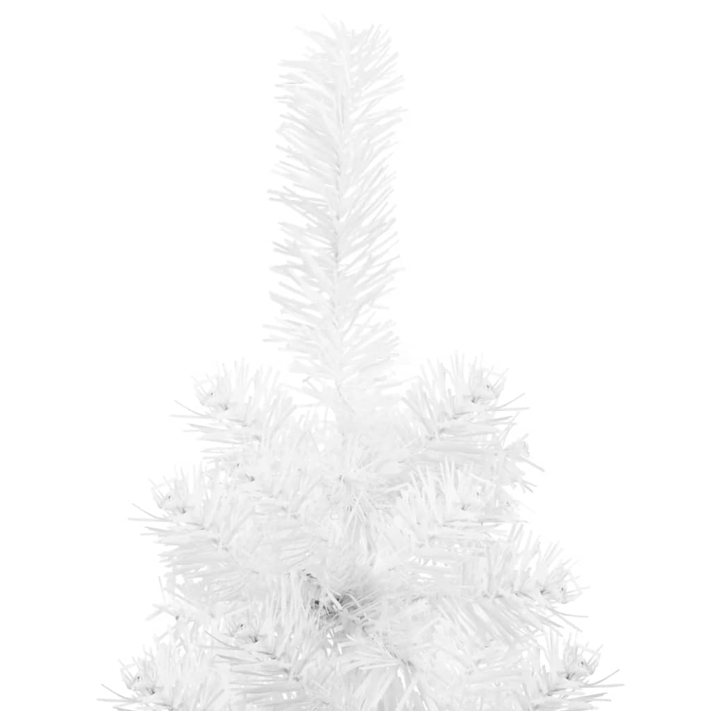 Albero Natale Artificiale Sottile a Metà Supporto Bianco 120 cm