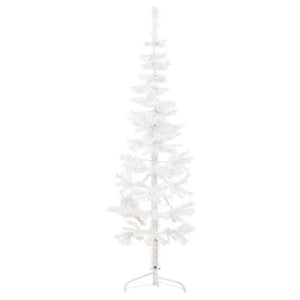 Albero Natale Artificiale Sottile a Metà Supporto Bianco 180 cm 344566