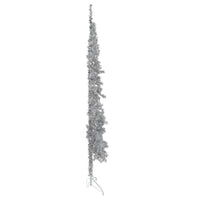 Albero Natale Artificiale Sottile a Metà Supporto Argento 210cm 344597