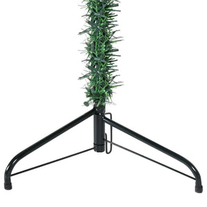 Albero Natale Artificiale Sottile a Metà Supporto Verde 180 cm