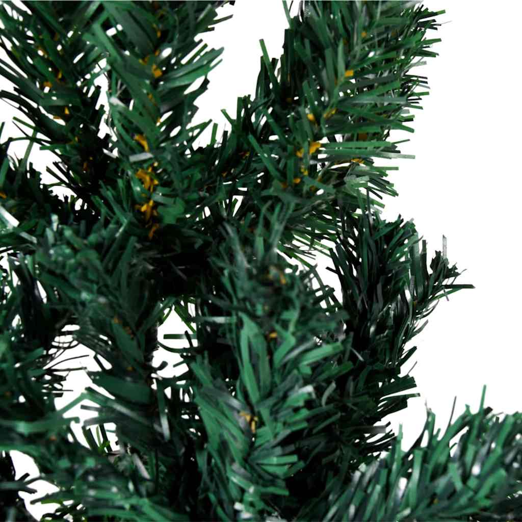 Albero Natale Artificiale Sottile a Metà Supporto Verde 210 cm 344602