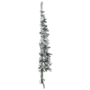 Albero Natale Artificiale Sottile a Metà Neve Fioccata 120 cm cod mxl 7816