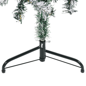 Albero Natale Artificiale Sottile a Metà Neve Fioccata 120 cm cod mxl 7816