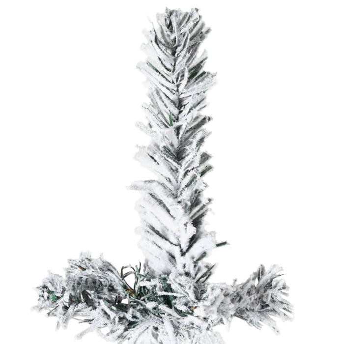 Albero Natale Artificiale Sottile a Metà Neve Fioccata 180 cm cod mxl 16141