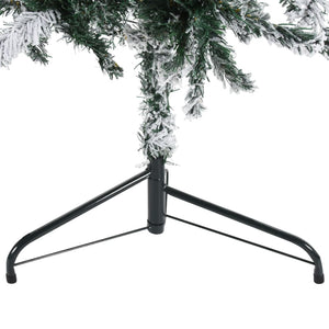 Albero Natale Artificiale Sottile a Metà Neve Fioccata 180 cm cod mxl 16141