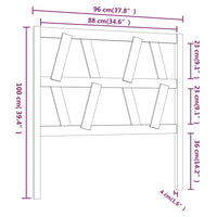 Testiera per Letto Miele 96x4x100 cm in Legno Massello di Pino cod mxl 46383