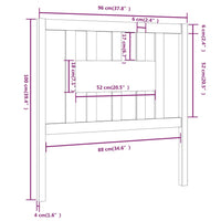 Testiera Miele 96x4x100 cm in Legno Massello di Pino cod mxl 46670