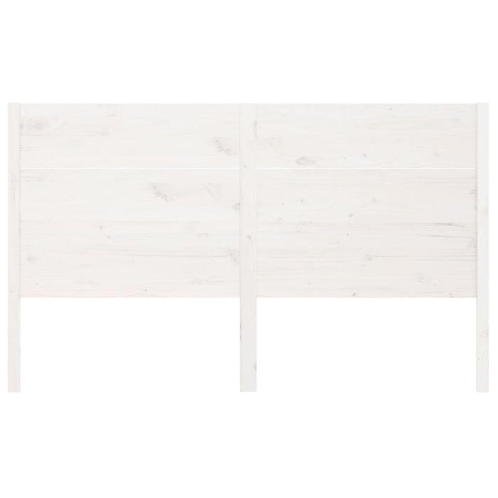 Testiera per Letto Bianca 146x4x100cm in Legno Massello di Pino 818721